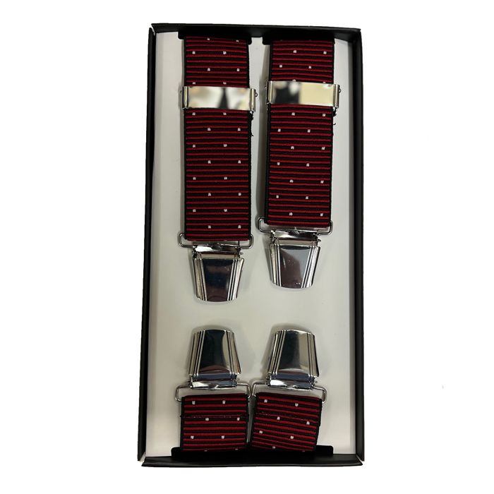 988490 Pin Dot Bracers (Red) Up to 54" Chest