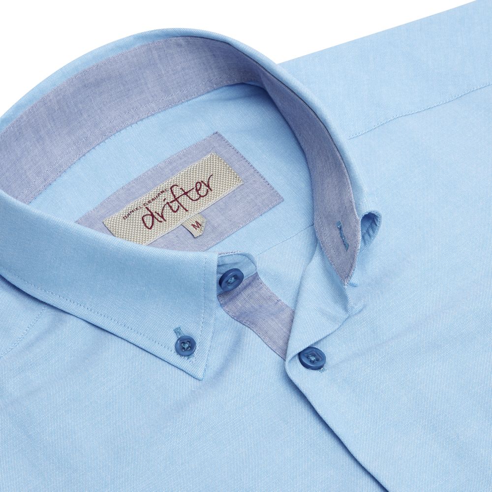 A10169 DG's Drifter New Short Sleeve Classic Oxford Shirt (Aqua)