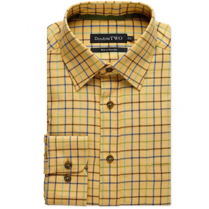 A10343 Double Two Tattersall Check Shirt (Yellow)