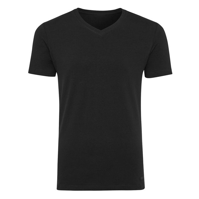 A10596 Cotton Valley Plain V-Neck T-Shirt (Black)