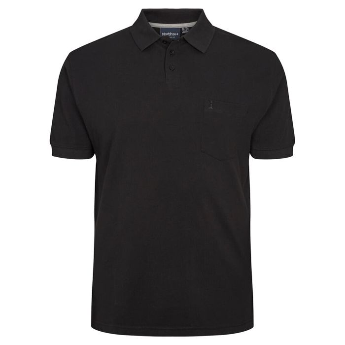 A10625XT Tall Fit North 56.4 Plain Polo Shirt (Black)
