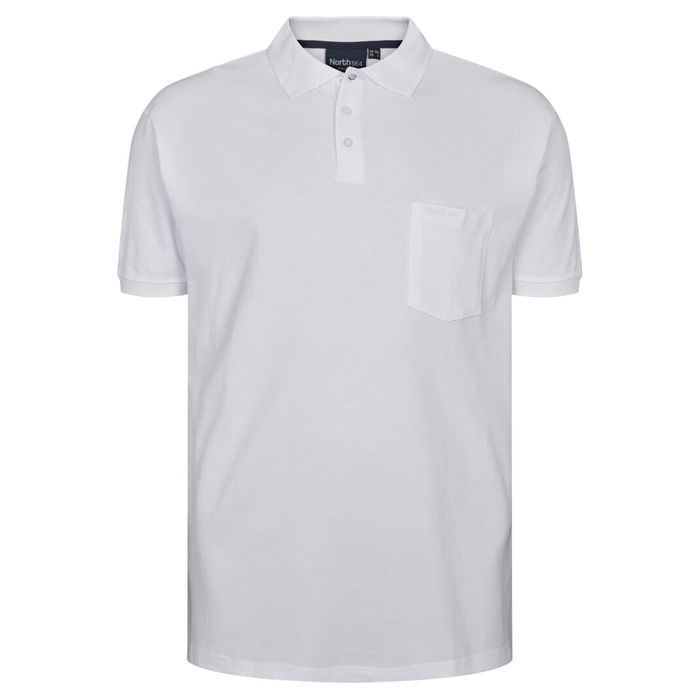 A10625XT Tall Fit North 56.4 Plain Polo Shirt (White)