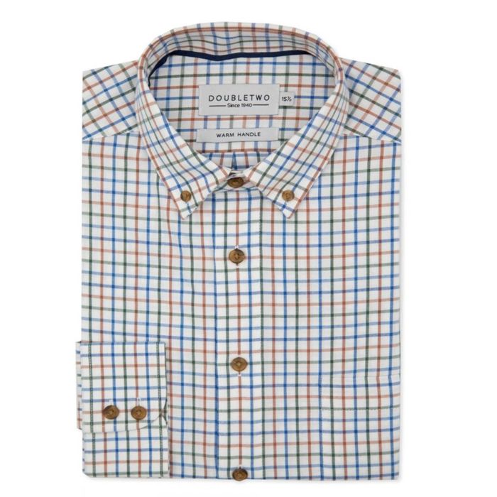 A10977XT Tall Fit Double Two Tattersall Check Shirt