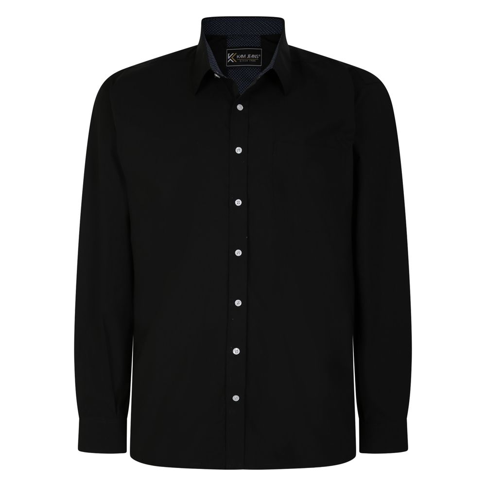 A11097 Kam Premium Stretch Shirt (Black)
