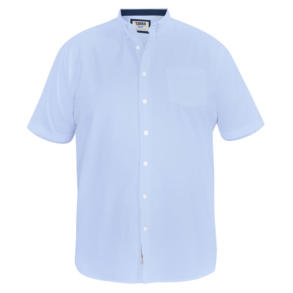 A11134 D555 Oxford Short Sleeve Shirt (Blue)