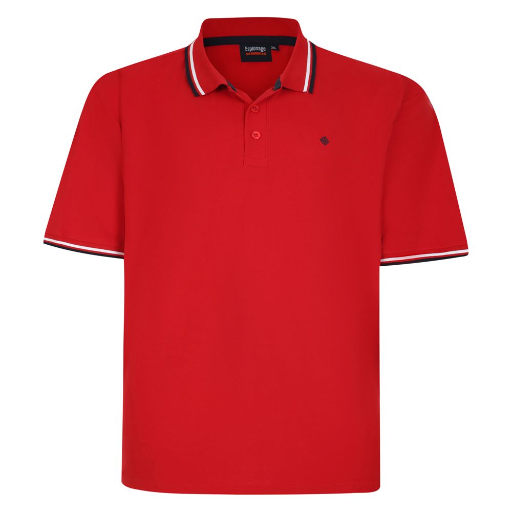 A11159 Espionage Tipped Polo Shirt (Red)