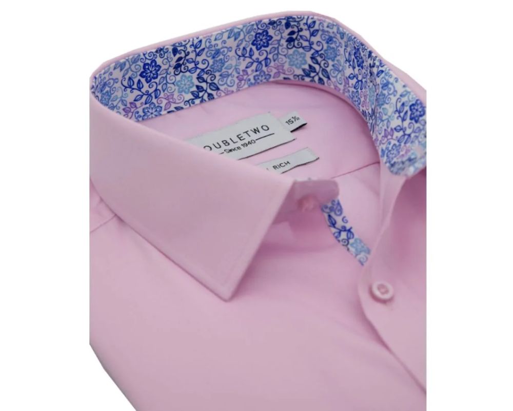 A11166 Double Two Long Sleeve Formal Shirt (Pink)