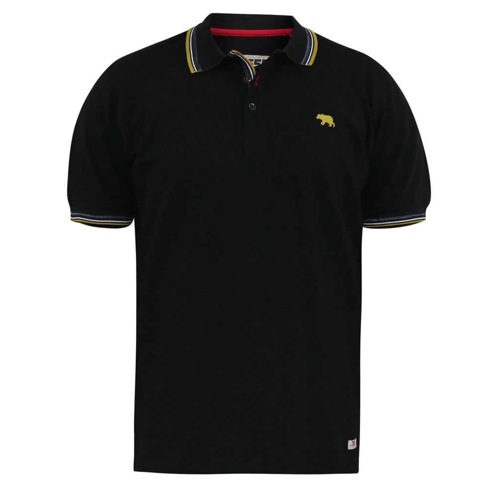 A11205 D555 Pique Polo Shirt (Black)