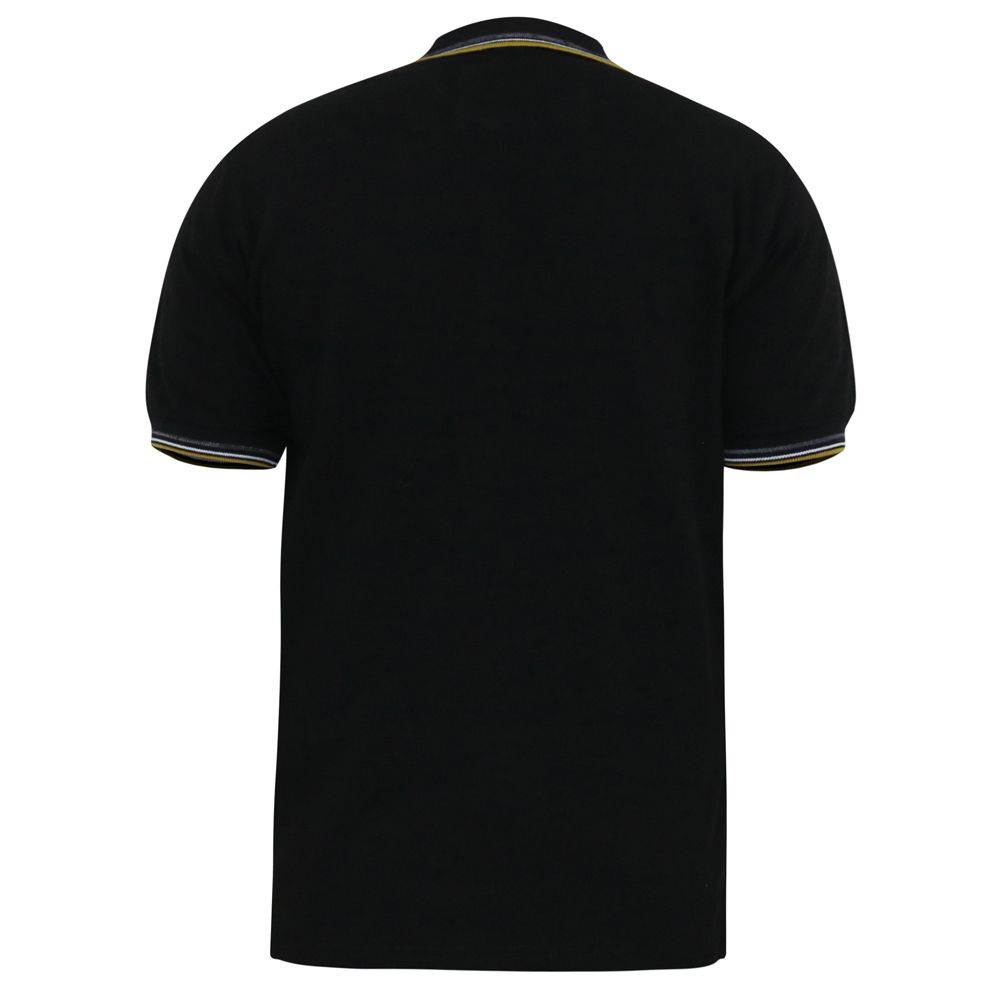 A11205 D555 Pique Polo Shirt (Black)