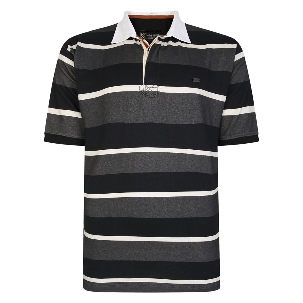 A11222 Kam Striped Rugby Polo Shirt