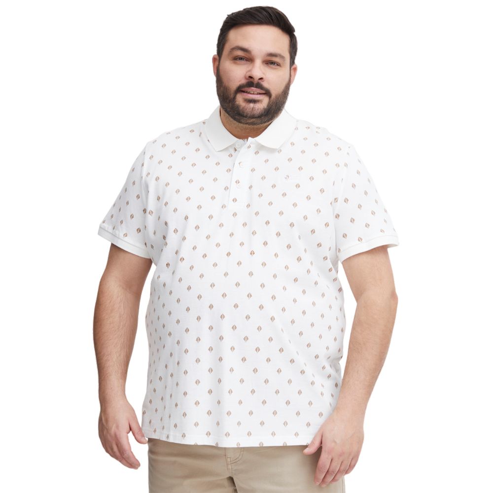 A11287 Blend Printed Polo Shirt (White)
