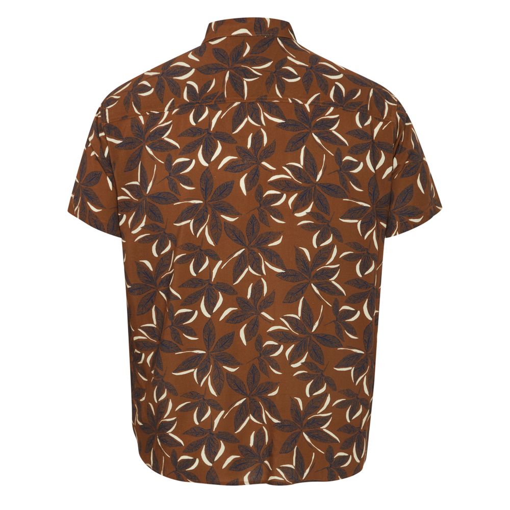 A11290 Blend Flower Print Shirt (Brown)