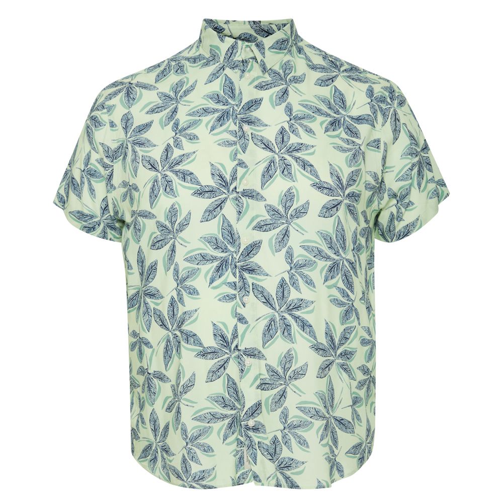 A11290 Blend Flower Print Shirt (Mint)