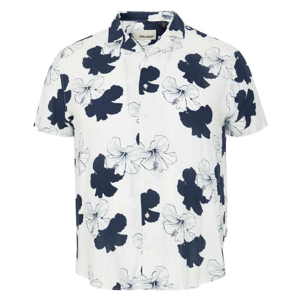A11291 Blend Flower Print Shirt (Navy)