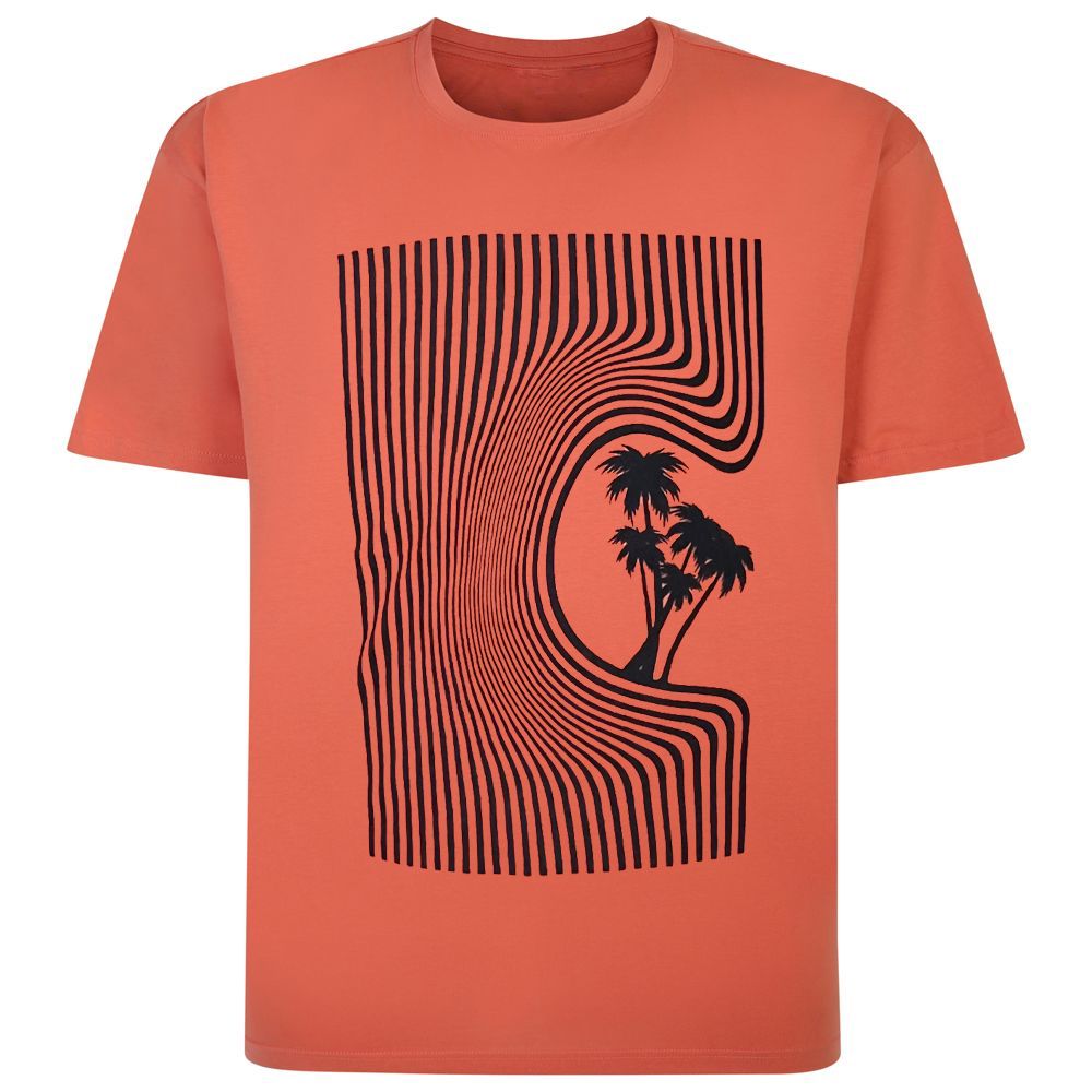 A11293 Blend Printed T-Shirt (Burnt Orange)