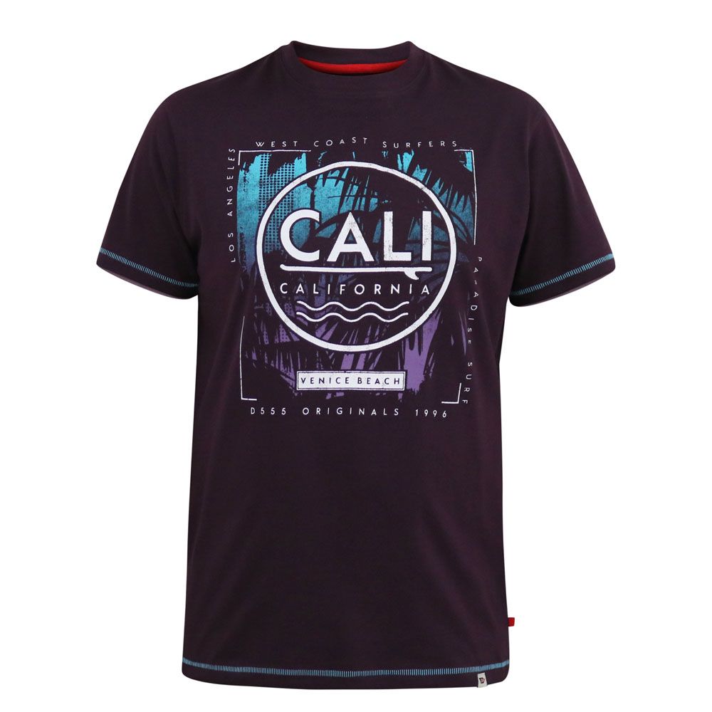 A11298 D555 Cali Surf Printed T-Shirt