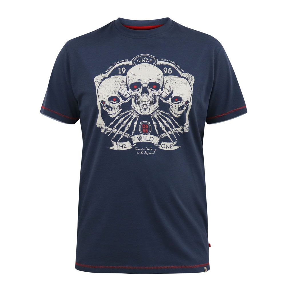 A11301 D555 Skull Printed T-Shirt
