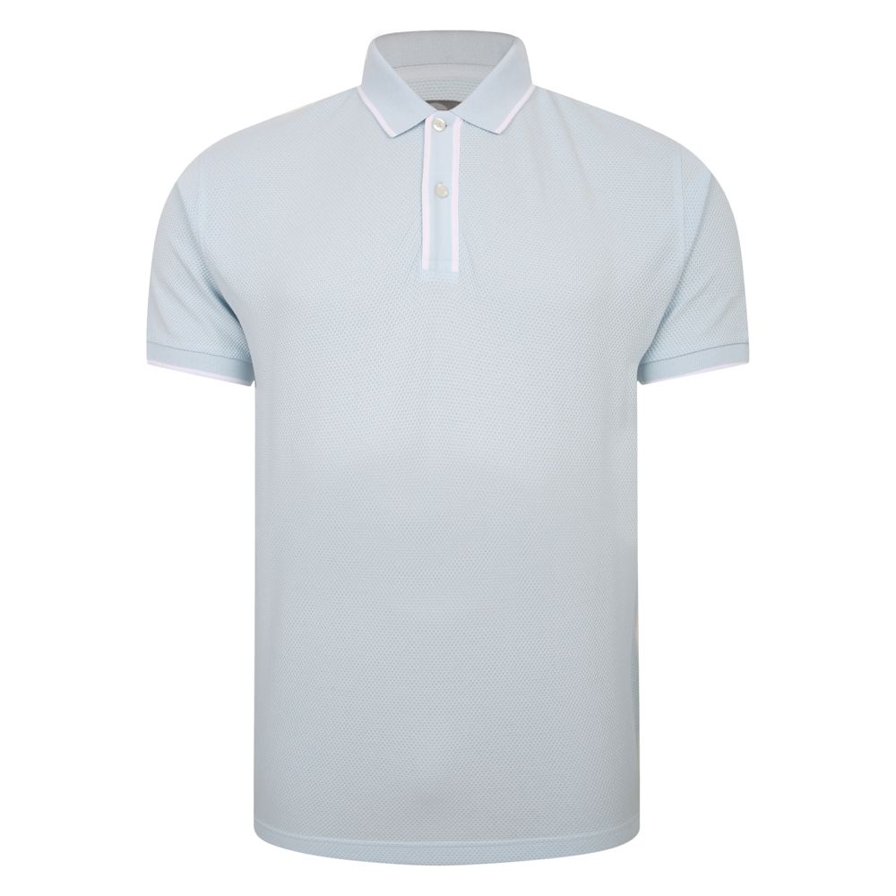 A11361 Peter Gribby Bubble Polo Shirt (Ice Blue)