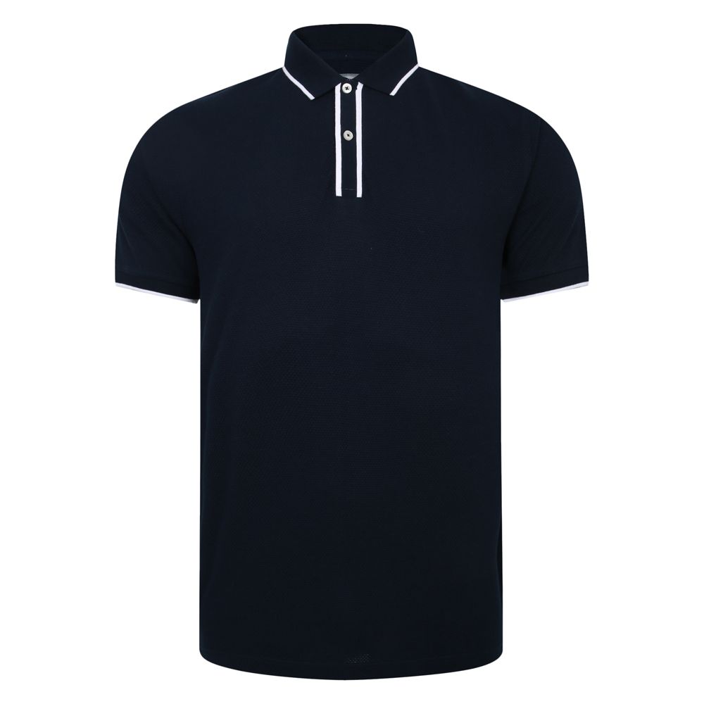 A11361 Peter Gribby Bubble Polo Shirt (Navy)