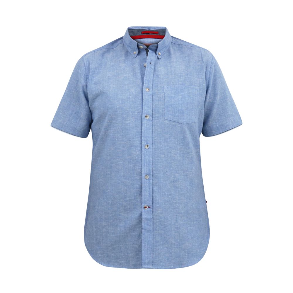 A11386 D555 Linen Mix Shirt (Blue)