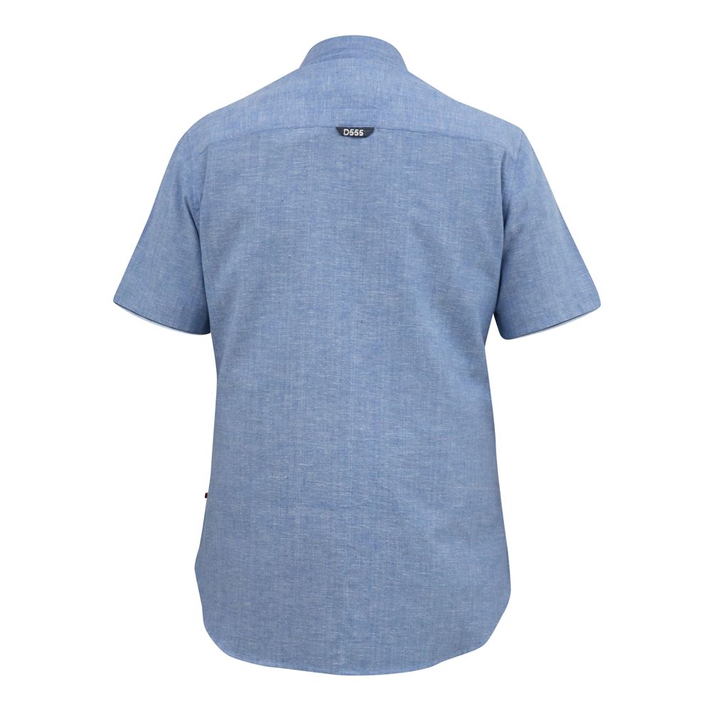 A11386XT Tall Fit D555 Linen Mix Shirt (Blue)