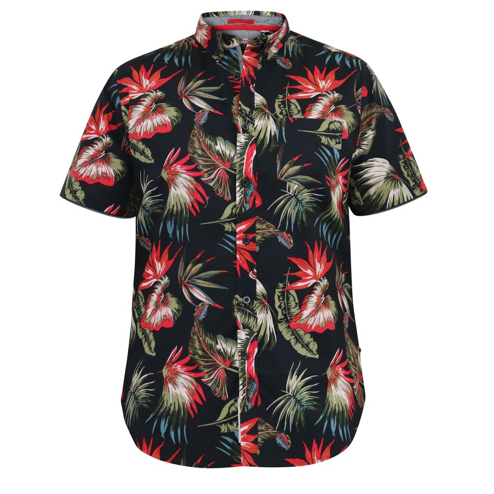 A11391 D555 Hawaiian Print Shirt