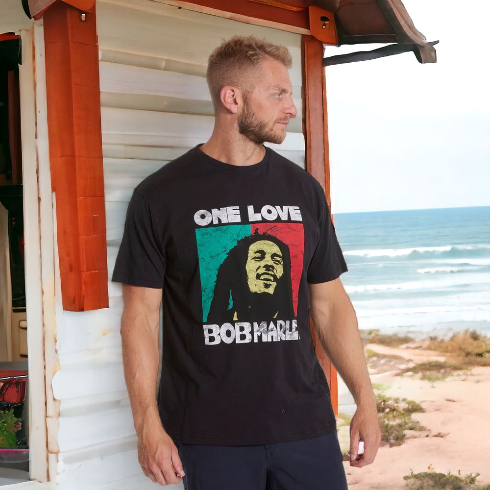 A11404 North 56.4 Bob Marley Printed T-Shirt
