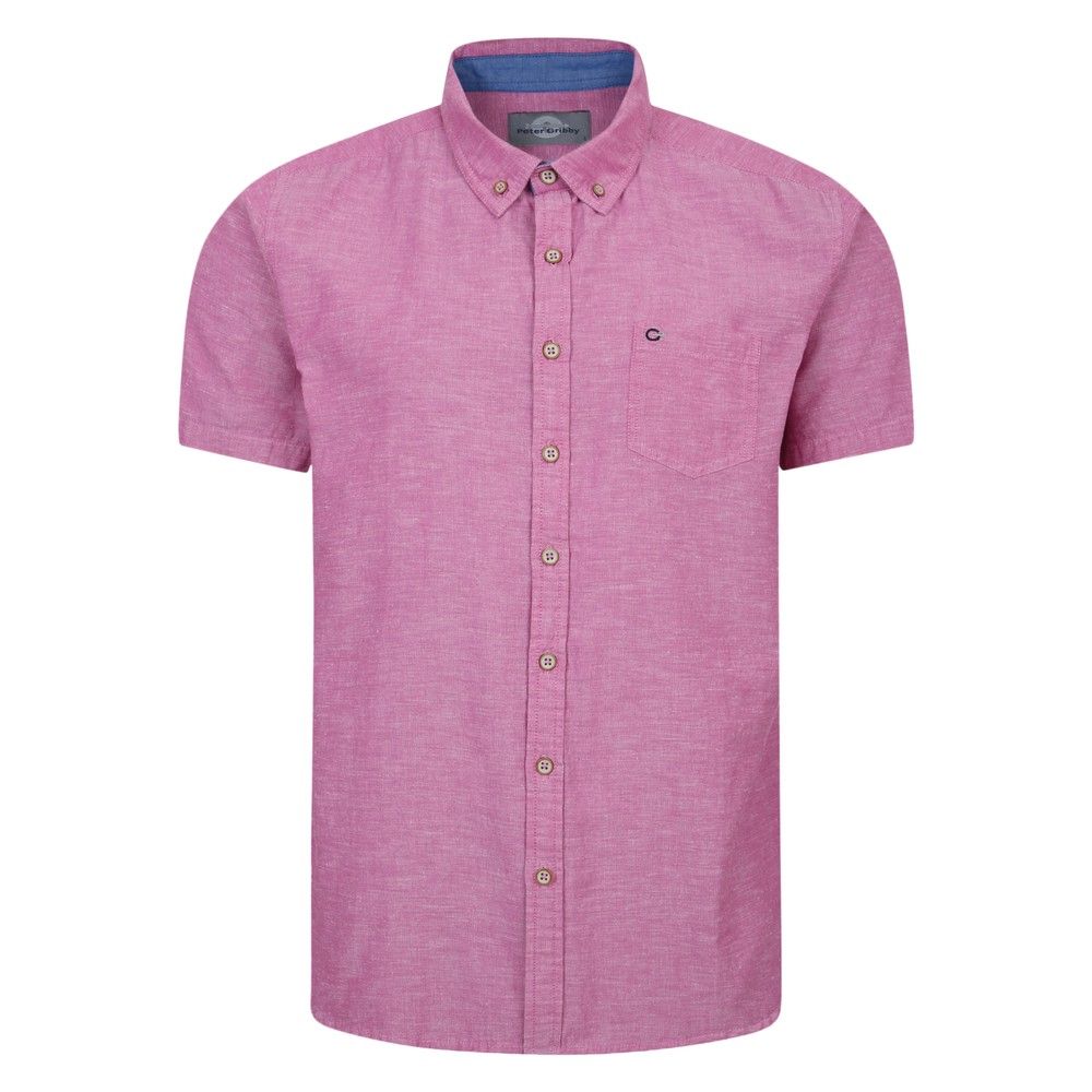 A11407 Peter Gribby Linen Blend Shirt (Pink)