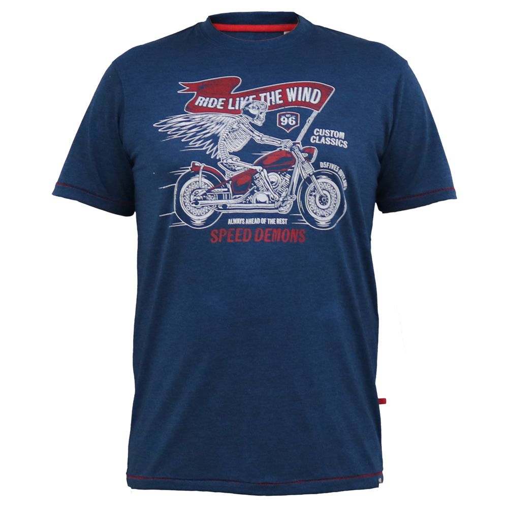 A11428 D555 Biker Printed T-Shirt