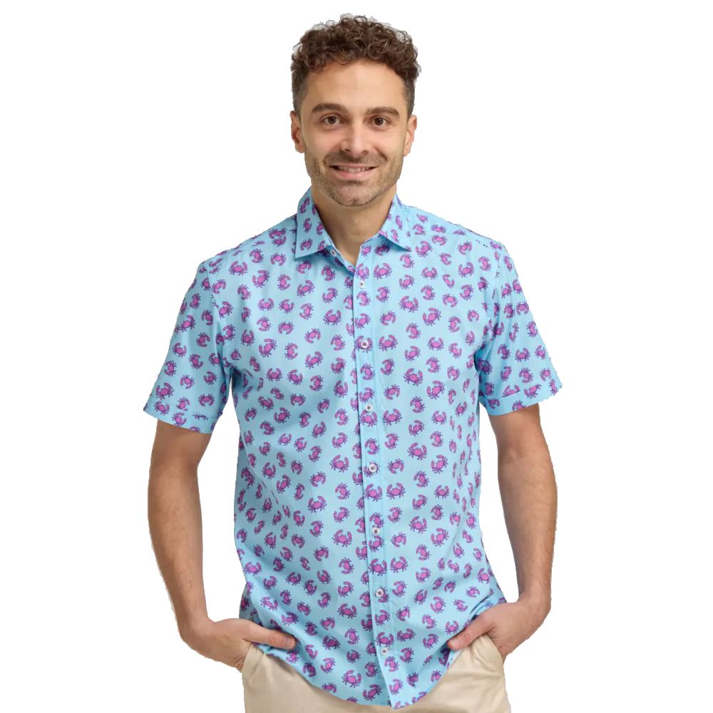 A11433 Double Two Crab Print S/S Shirt