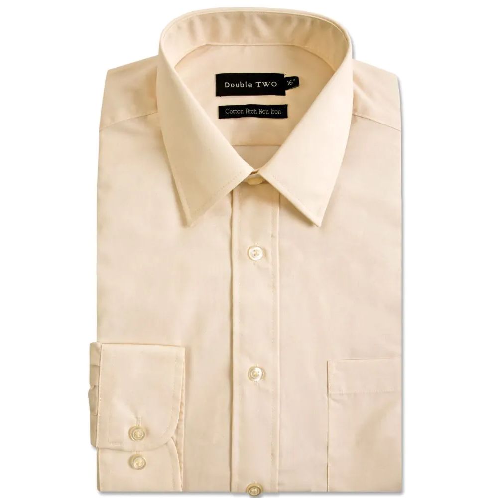 A6050 Plain L/S Double Two Shirt (Cream)