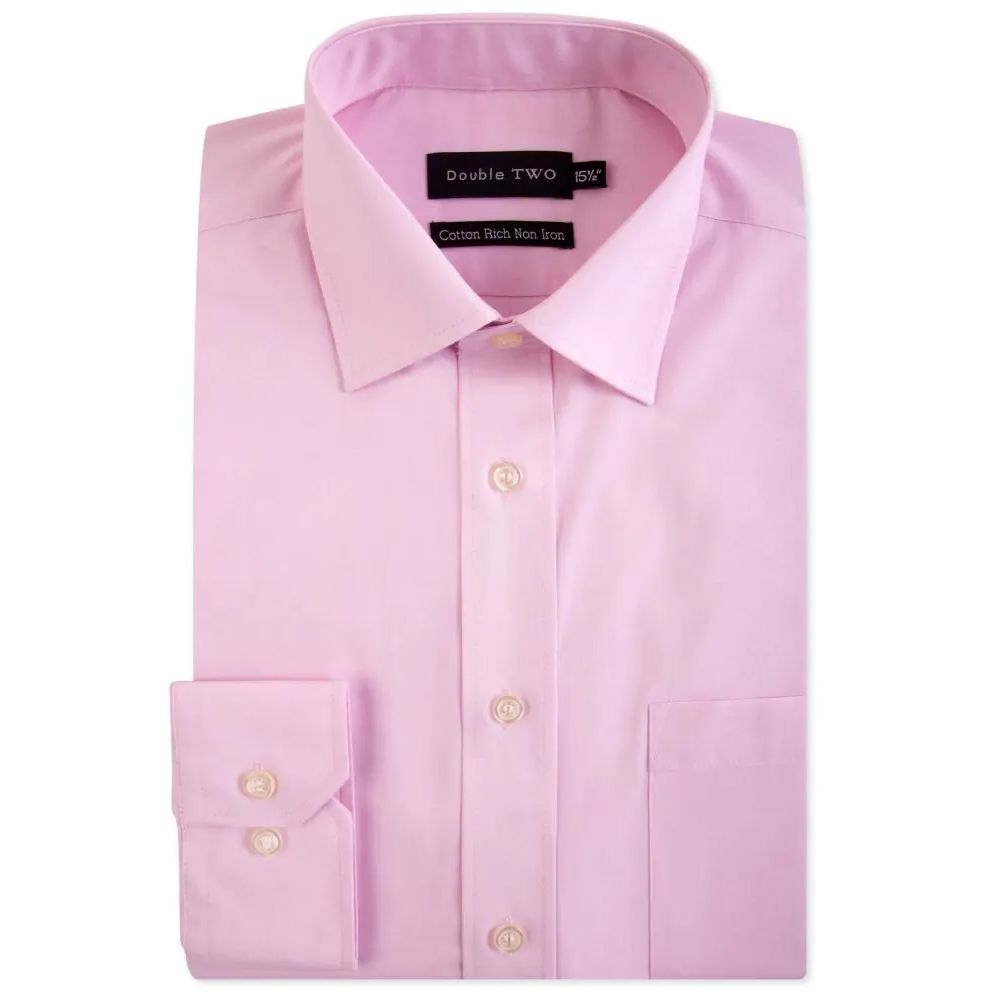 A6050 Plain L/S Double Two Shirt (Soft Pink)