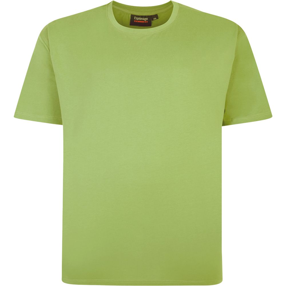 A6931 Espionage Plain Crew Neck T-Shirt (Lime Green)