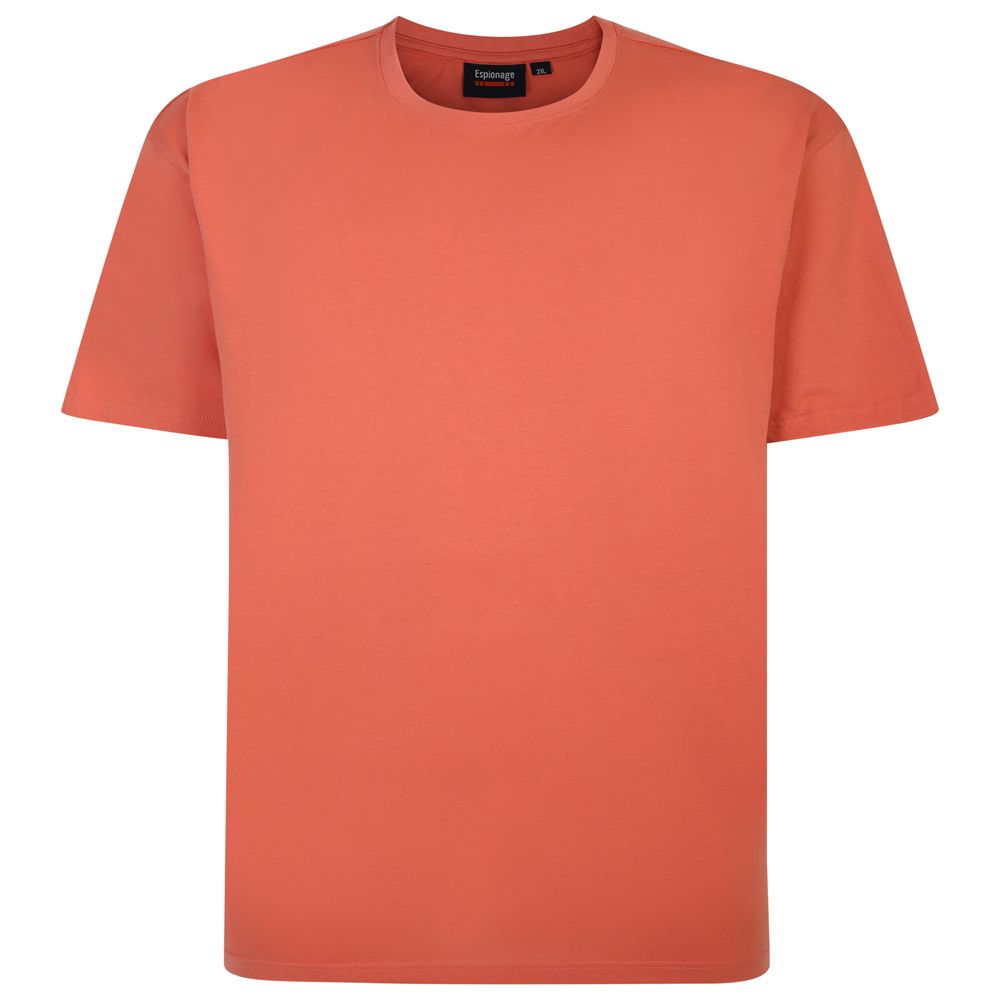A6931 Espionage Plain Crew Neck T-Shirt (Soft Orange)
