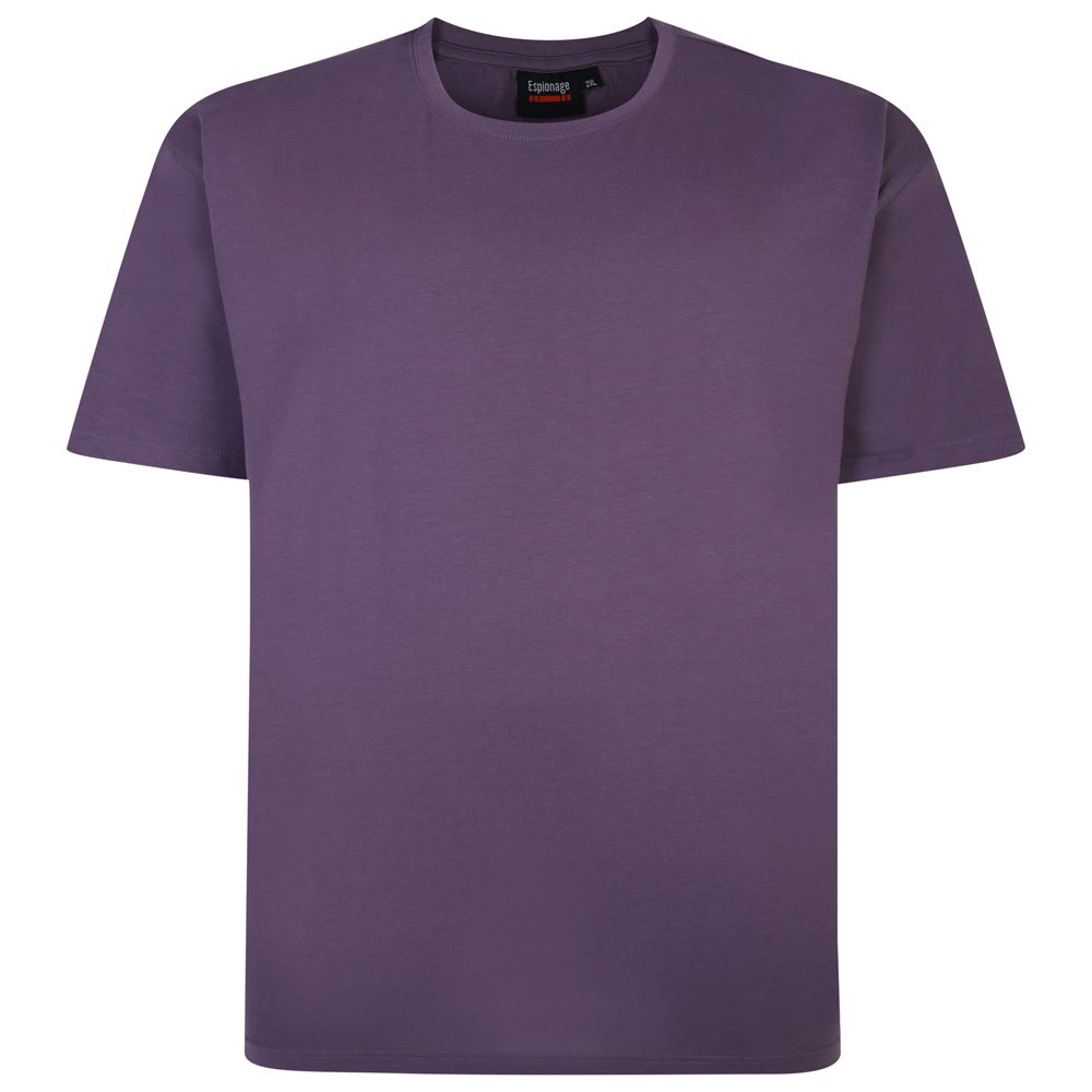 A6931 Espionage Plain Crew Neck T-Shirt (Purple)