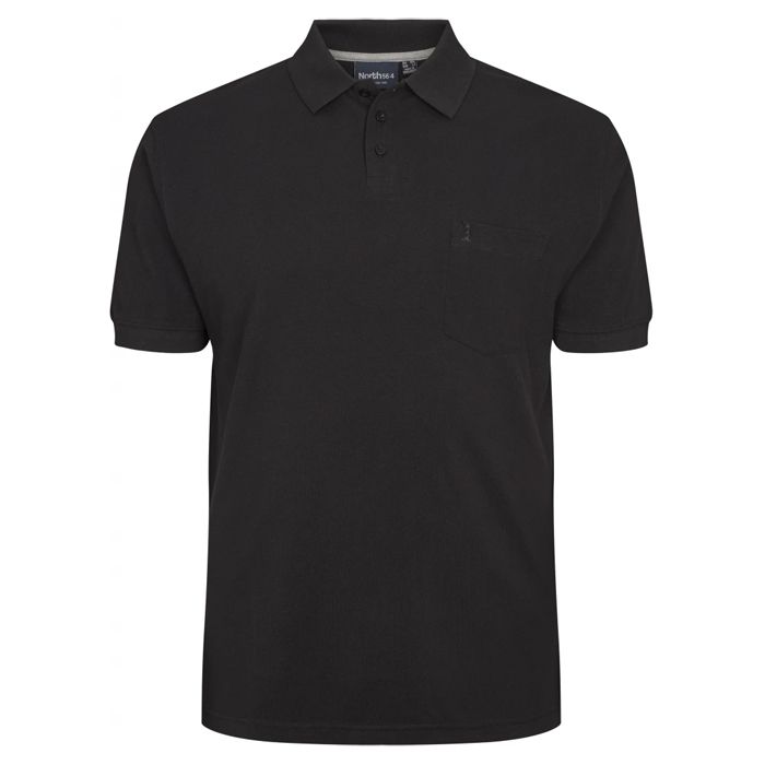 A10625 North 56.4 Plain Polo Shirt (Black)