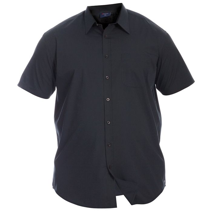A8074 S/S Regular Collar Office Shirt (Black)