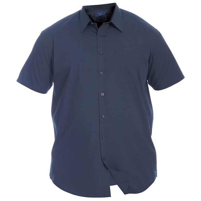A8074 S/S Regular Collar Office Shirt (Navy)