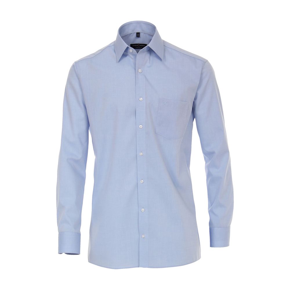 A9009XT Tall Fit Casamoda Plain Long Sleeve Shirt (Blue)