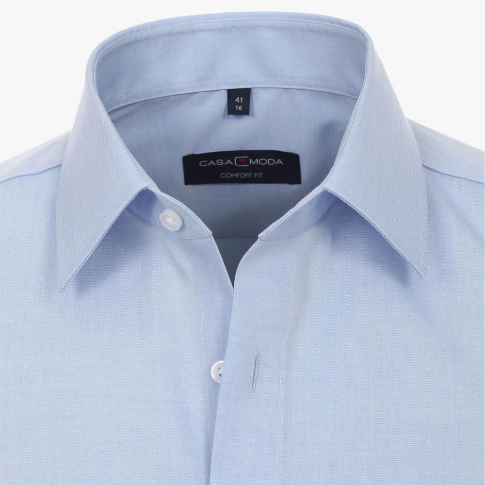 A9009 Casamoda Plain Long Sleeve Shirt (Blue)