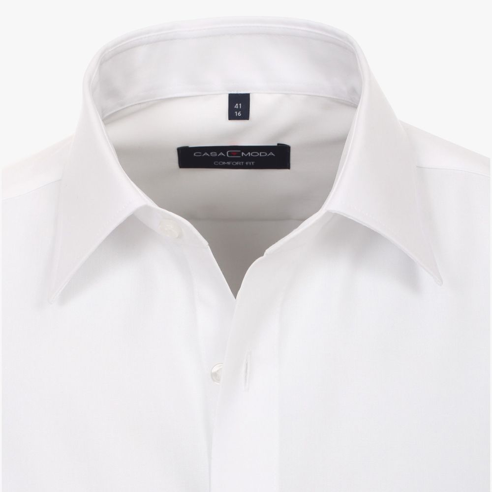 A9009 Casamoda Plain Long Sleeve Shirt (White)
