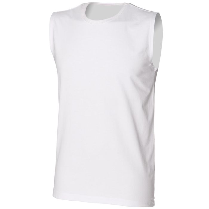 A9445 Espionage Sleeveless T-Shirt (White)