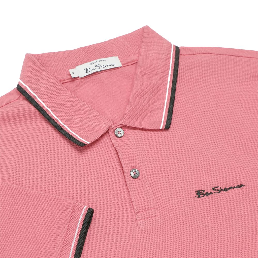 A9649 Ben Sherman Signature Polo Shirt (Dark Pink)