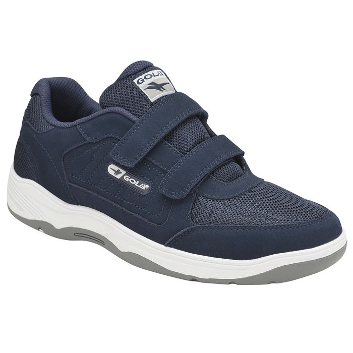 H1454 Gola Belmont Twin Velcro Trainer (Navy) Wide Fitting