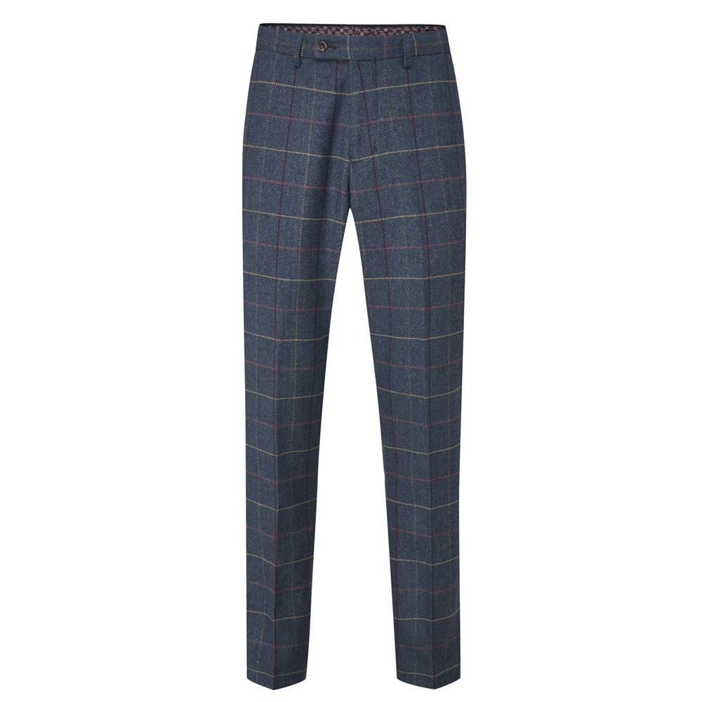 B1117XT Tall Fit Skopes Doyle Check Trouser (Navy)