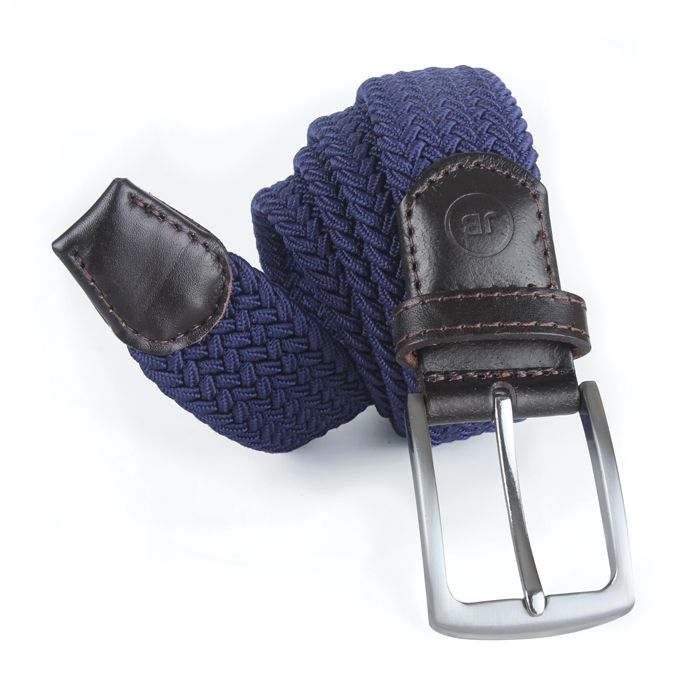 B205 Premium Stretch Braided Belt (Navy)