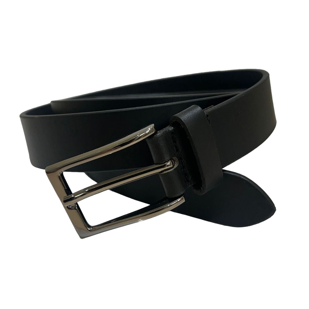 B874 1.25" Leather Trouser Belt (Black)