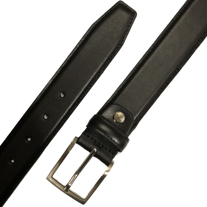 B1062 35mm Premium Leather Trouser Belt (Black)
