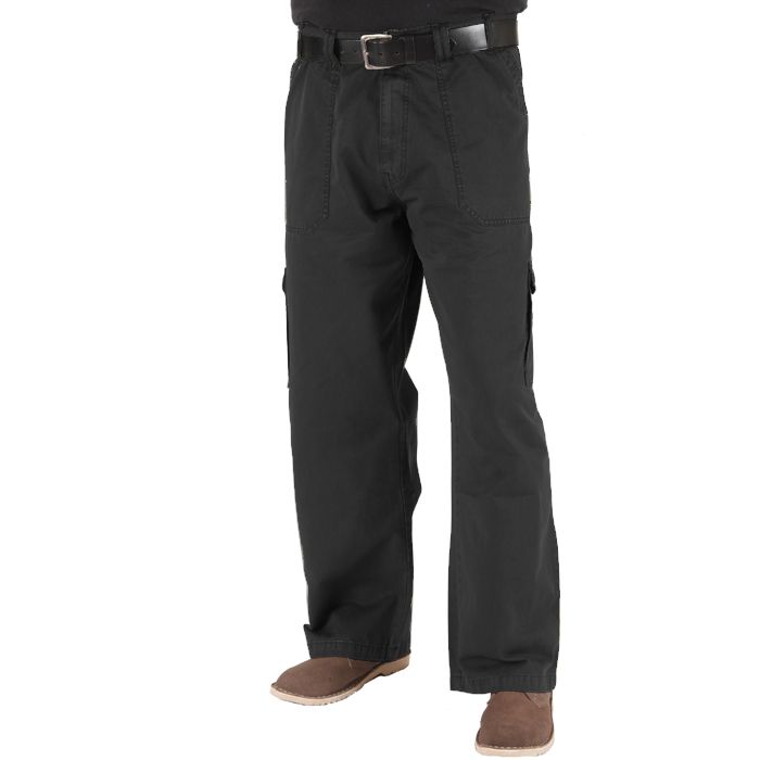 C657 Ed Baxter Loose Fit Combat Trousers (Black)