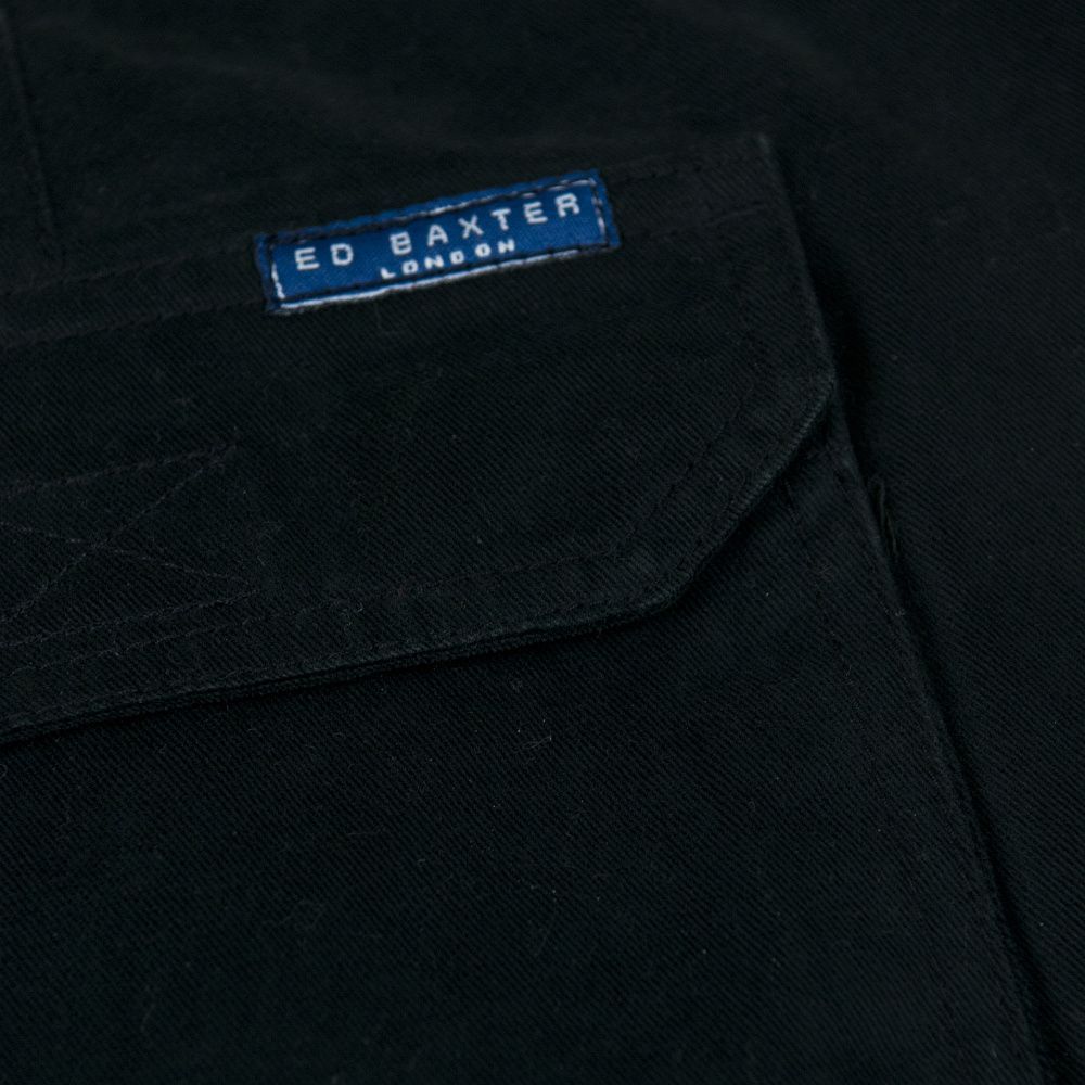 C657 Ed Baxter Loose Fit Combat Trousers (Black)